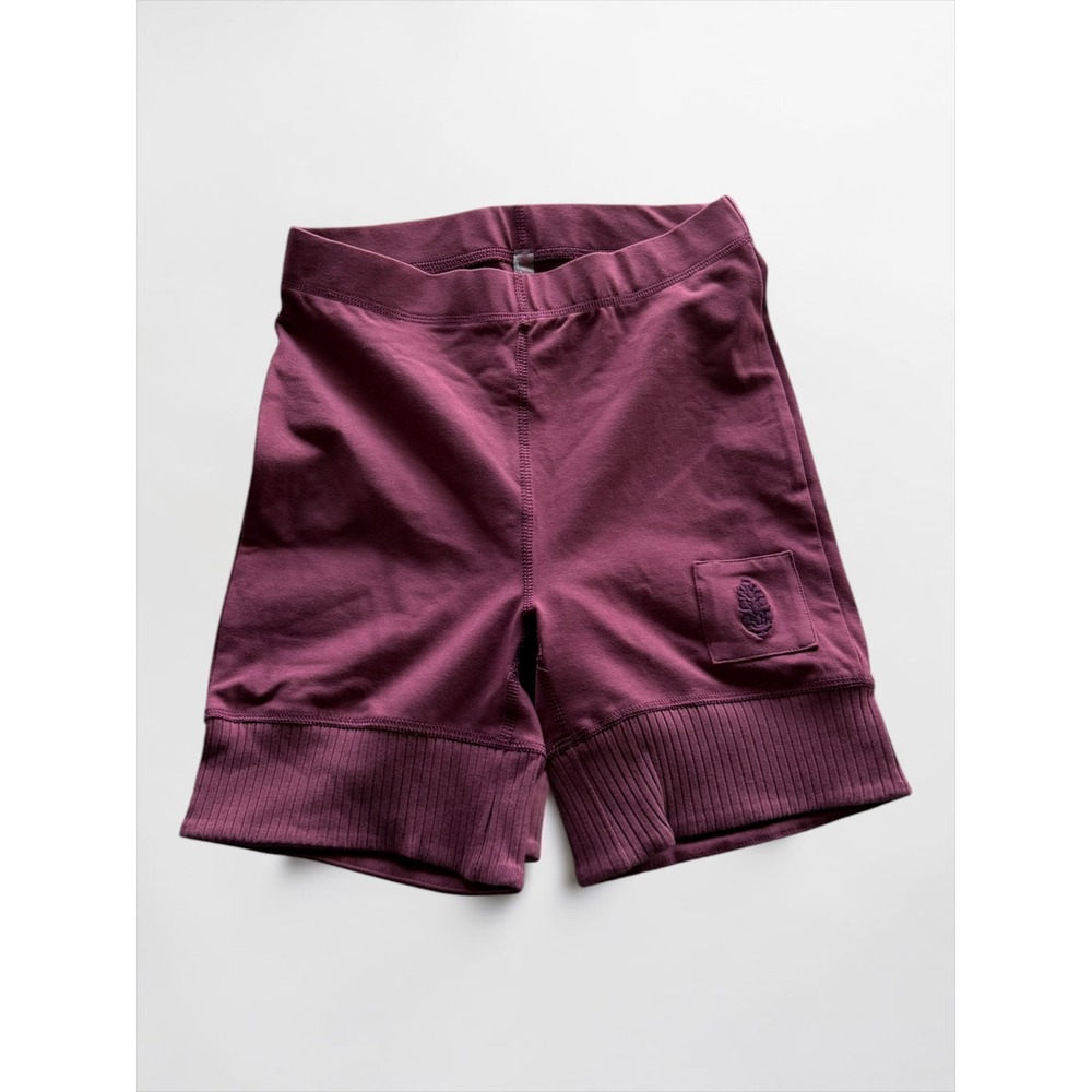 FP Movement Free People Womens Ribbed Biker Shorts Purple High Rise XS